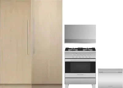 5 Piece Package Includes Refrigerator, Freezer, Range, Hood And Dishwasher
